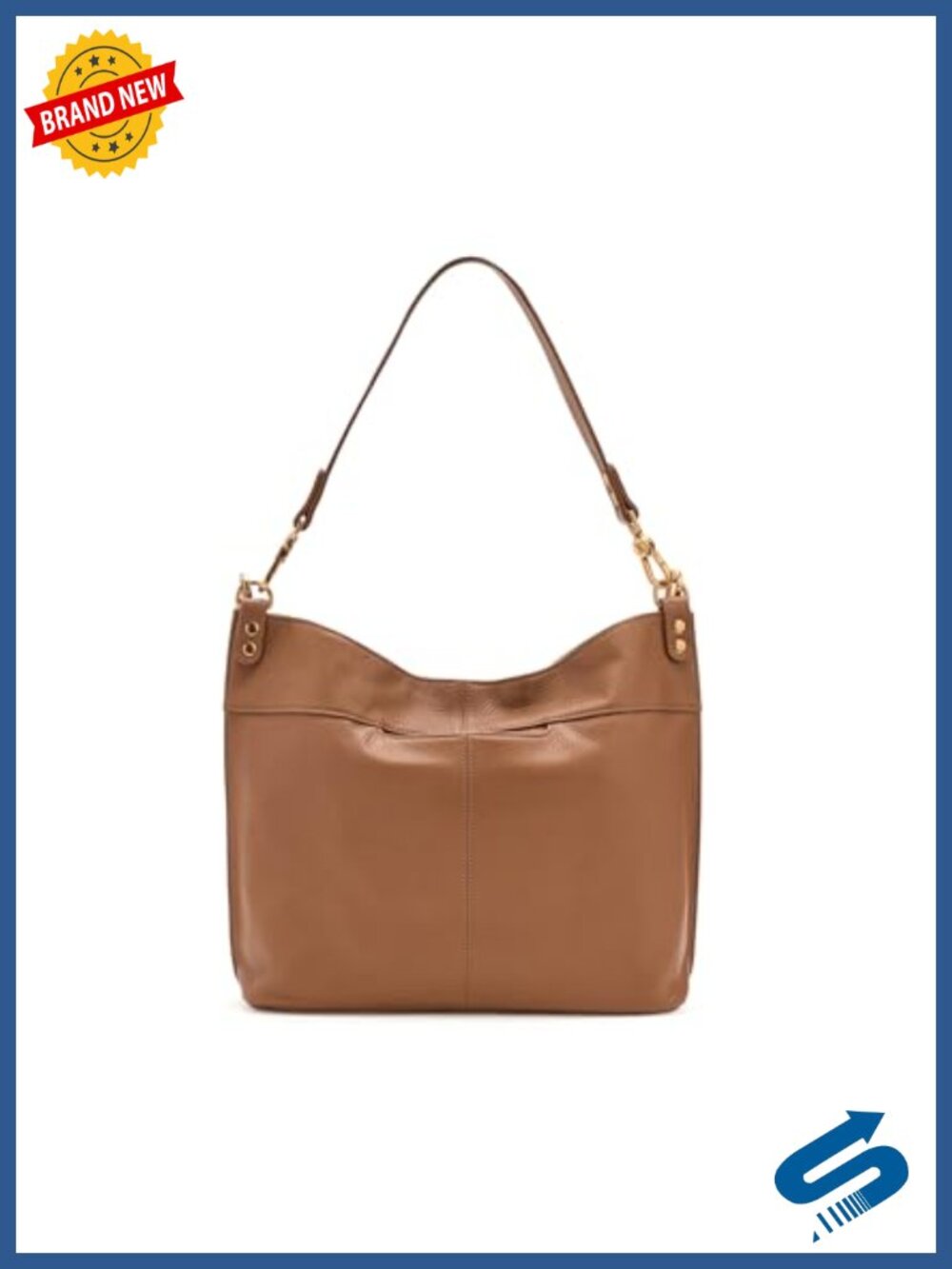 HOBO Leather Shoulder Bag Purse Hidden Magnet Closure Crossbody - Picture 1 of 4